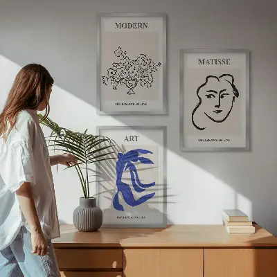 Absztrakt minimalista poszterkészlet fali dekorációs képek