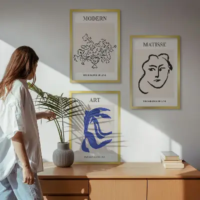 Absztrakt minimalista poszterkészlet fali dekorációs képek