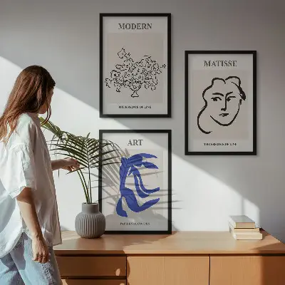 Absztrakt minimalista poszterkészlet fali dekorációs képek