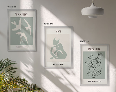 Keretezett kép szett hálószobába Matisse stílusos illusztrációi