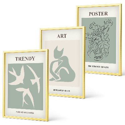 Keretezett kép szett hálószobába Matisse stílusos illusztrációi