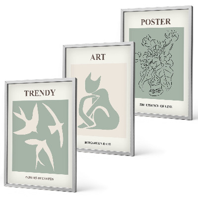 Keretezett kép szett hálószobába Matisse stílusos illusztrációi