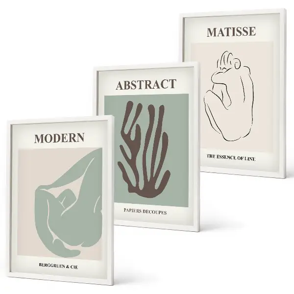 Absztrakt falikép szett Matisse stílusú festmények