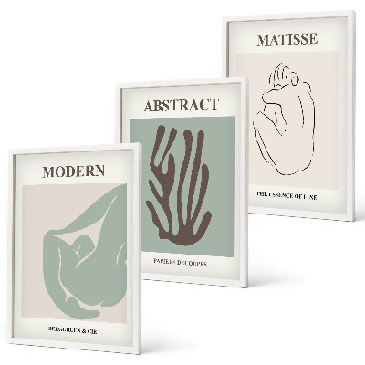 Fali dekoráció kép készlet Matisse stílusos absztrakt festményei