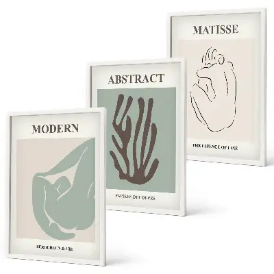 Absztrakt falikép szett Matisse stílusú festmények