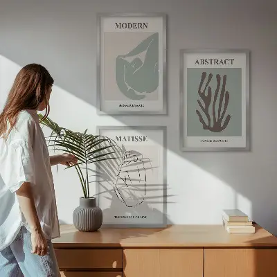 Absztrakt falikép szett Matisse stílusú festmények