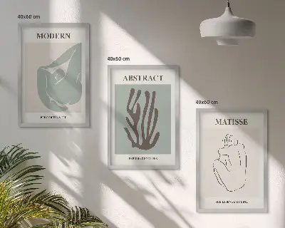 Absztrakt falikép szett Matisse stílusú festmények