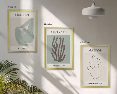 Absztrakt falikép szett Matisse stílusú festmények