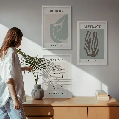 Absztrakt falikép szett Matisse stílusú festmények