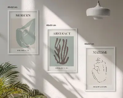 Absztrakt falikép szett Matisse stílusú festmények