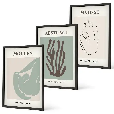 Absztrakt falikép szett Matisse stílusú festmények