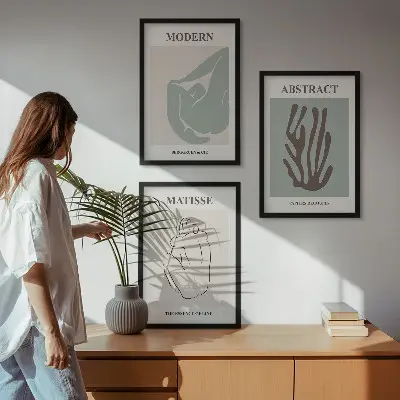 Absztrakt falikép szett Matisse stílusú festmények
