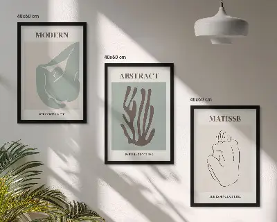 Absztrakt falikép szett Matisse stílusú festmények