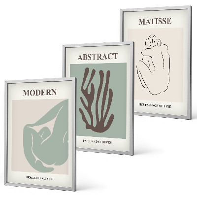 Fali dekoráció kép készlet Matisse stílusos absztrakt festményei