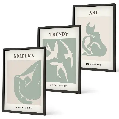 Matisse absztrakt figurák falikép szett dekoratív falikép készlet