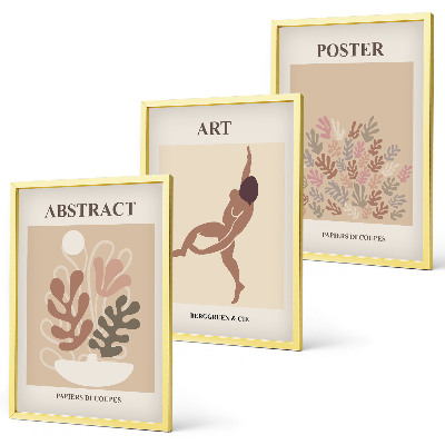 Keretezett kép szett hálószobába Matisse stílusos kompozíciói