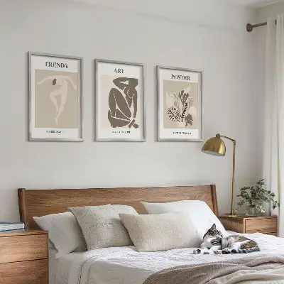 Matisse növényi figurái keretezett képszett hálószobába
