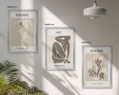 Matisse növényi figurái keretezett képszett hálószobába