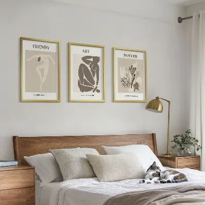 Matisse növényi figurái keretezett képszett hálószobába