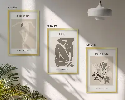 Matisse növényi figurái keretezett képszett hálószobába