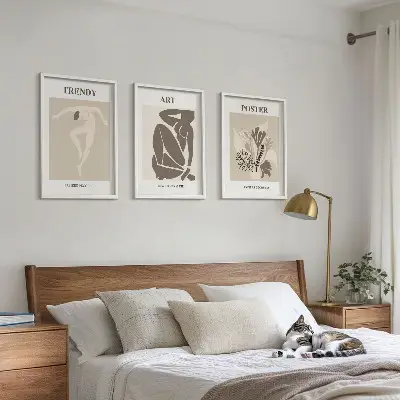 Matisse növényi figurái keretezett képszett hálószobába