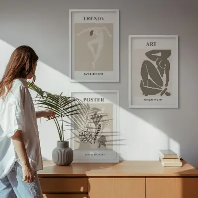 Matisse növényi figurái keretezett képszett hálószobába