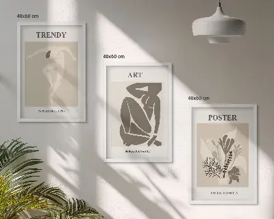 Matisse növényi figurái keretezett képszett hálószobába