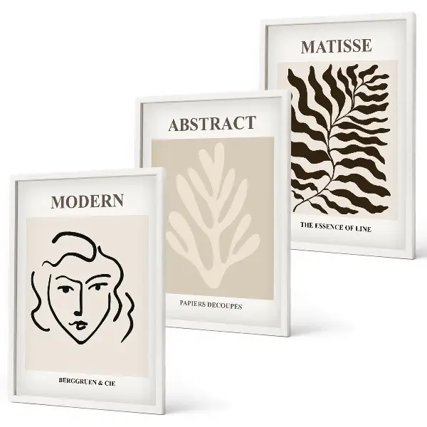 Arclevelek Matisse stílusú falikép szett dekoratív művészeti képek