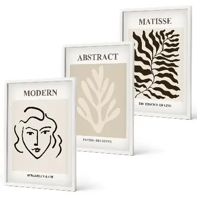 Arclevelek Matisse stílusú falikép szett dekoratív művészeti képek