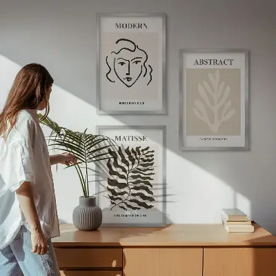 Arclevelek Matisse stílusú falikép szett dekoratív művészeti képek