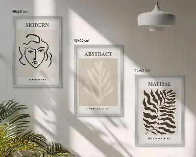 Arclevelek Matisse stílusú falikép szett dekoratív művészeti képek