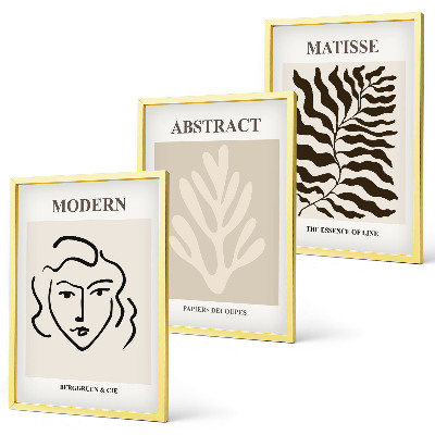 Fali dekoráció kép készlet Arclevelek Matisse művészete