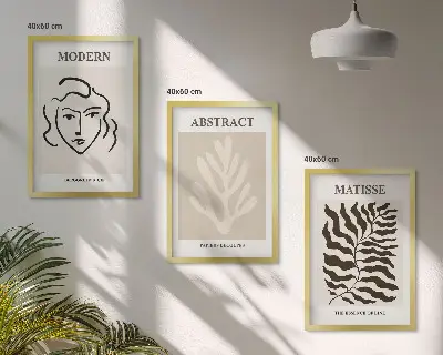 Arclevelek Matisse stílusú falikép szett dekoratív művészeti képek