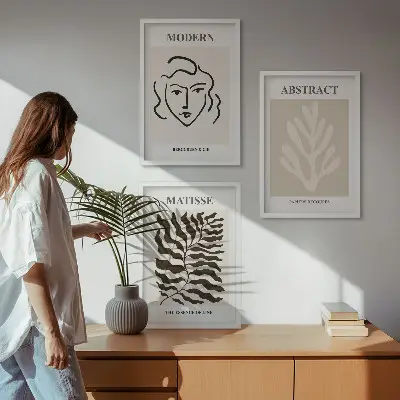 Arclevelek Matisse stílusú falikép szett dekoratív művészeti képek
