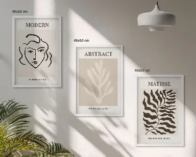 Arclevelek Matisse stílusú falikép szett dekoratív művészeti képek