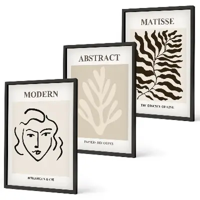 Arclevelek Matisse stílusú falikép szett dekoratív művészeti képek