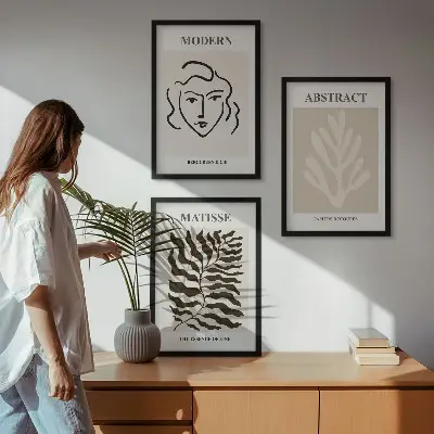 Arclevelek Matisse stílusú falikép szett dekoratív művészeti képek