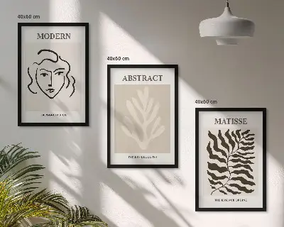 Arclevelek Matisse stílusú falikép szett dekoratív művészeti képek