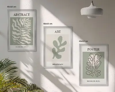 Matisse növénymintás plakát szett fali dekoráció kép készlet