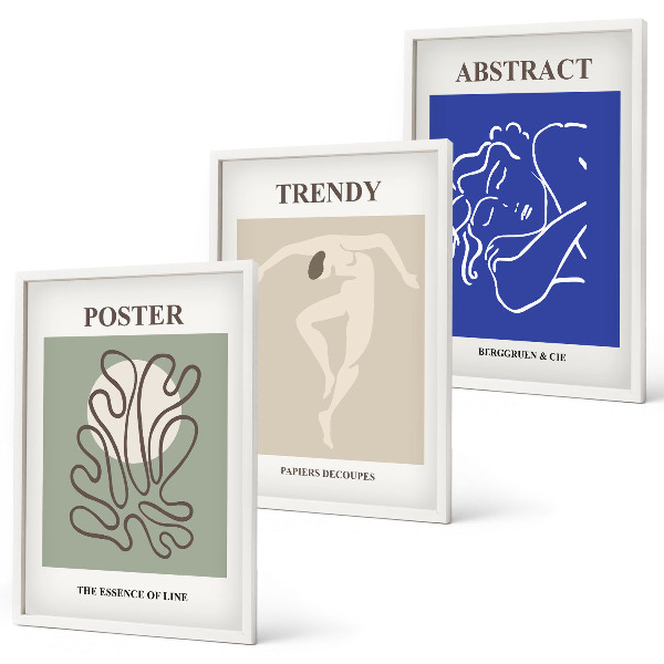 Fali dekoráció kép készlet Henri Matisse pasztellgrafikái