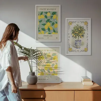 Citrusfélék Olaszországban fali dekorációs képszett fali dekorációs képszett