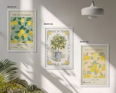 Citrusfélék Olaszországban fali dekorációs képszett fali dekorációs képszett