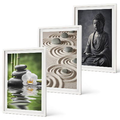 Fali dekoráció kép készlet Pihentető kilátás a zen buddhára