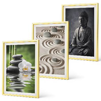 Fali dekoráció kép készlet Pihentető kilátás a zen buddhára