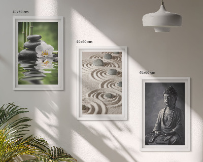 Fali dekoráció kép készlet Pihentető kilátás a zen buddhára