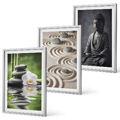 Fali dekoráció kép készlet Pihentető kilátás a zen buddhára
