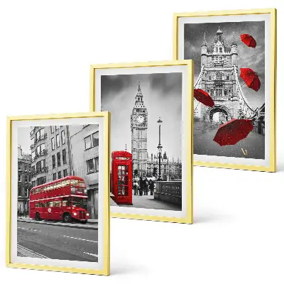 Red Accents London keretezett képszett hálószobai dekoráció
