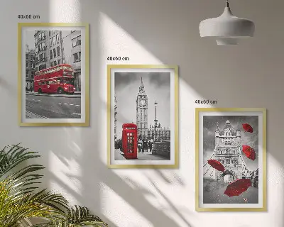 Red Accents London keretezett képszett hálószobai dekoráció