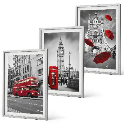 Red Accents London keretezett képszett hálószobai dekoráció