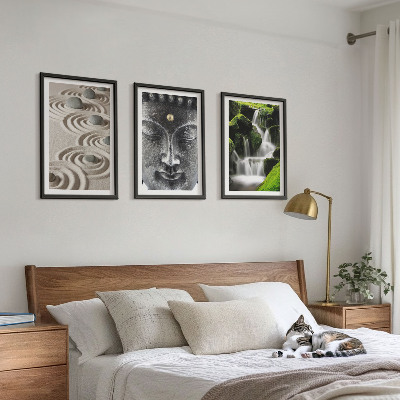 Fali dekoráció kép készlet A Budai Zen-vízesés köveinek békéje